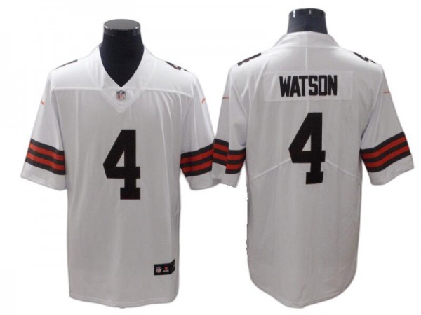 Cleveland Browns #4 Deshaun Watson White Vapor Limited Jersey