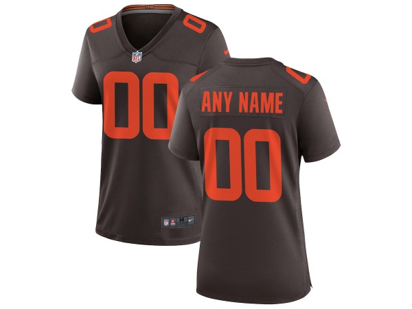 Custom Cleveland Browns Alternate Brown Vapor Limited Jersey