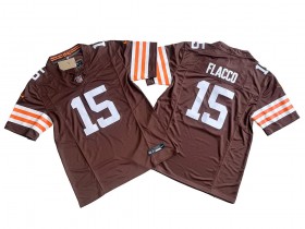 Cleveland Browns #15 Joe Flacco Brown Vapor F.U.S.E. Limited Jersey