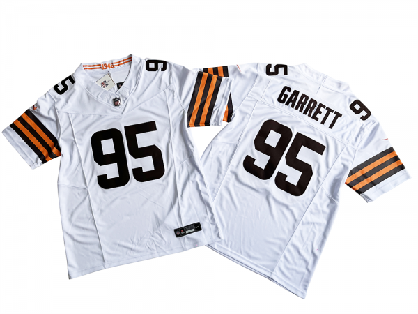 Cleveland Browns #95 Myles Garrett White Vapor F.U.S.E. Limited Jersey