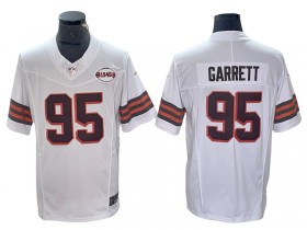 Cleveland Browns #95 Myles Garrett White 1946 Alternate Vapor F.U.S.E. Limited Jersey