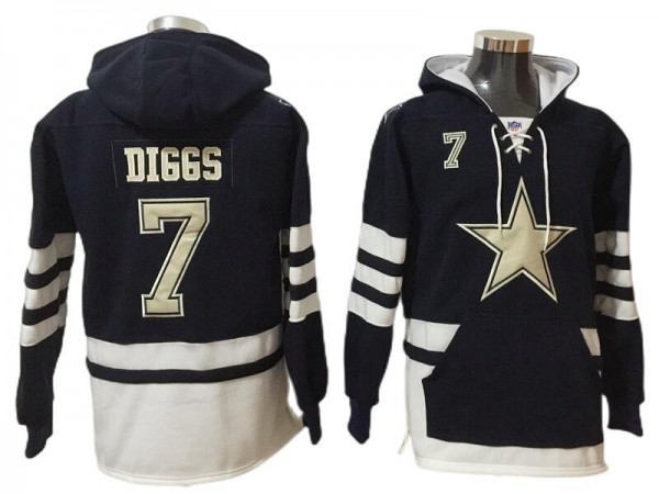 Dallas Cowboys #7 Trevon Diggs Navy Hoodie