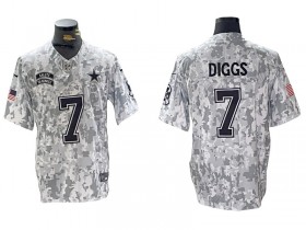 Dallas Cowboys #7 Trevon Diggs Arctic Camo 2024 Salute to Service Limited Jersey