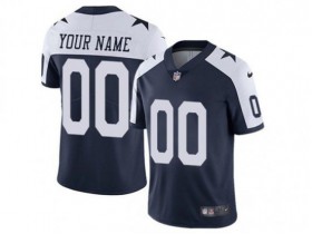 Custom Dallas Cowboys Navy Alternate Vapor Limited Jersey