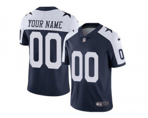 Custom Dallas Cowboys Navy Alternate Vapor Limited Jersey