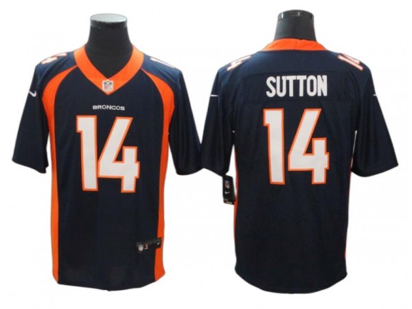 Denver Broncos #14 Courtland Sutton Navy Vapor Untouchable Limited Jersey