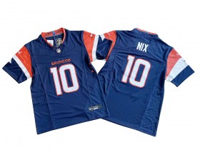 Denver Broncos #10 Bo Nix Navy Vapor F.U.S.E. Limited Jersey