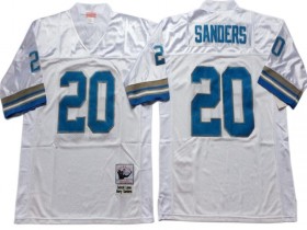 M&N Detroit Lions #20 Barry Sanders White 1996 Legacy Jersey