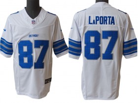 Detroit Lions #87 Sam LaPorta White Vapor F.U.S.E. Limited Jersey