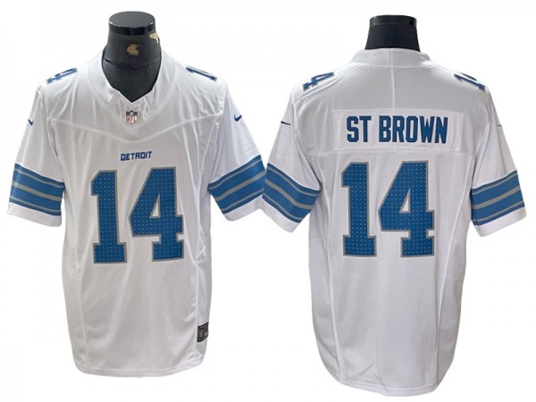 Detroit Lions #14 Amon-Ra St. Brown White Vapor F.U.S.E. Limited Jersey