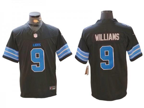 Detroit Lions #9 Jameson Williams Black Vapor F.U.S.E. Limited Jersey