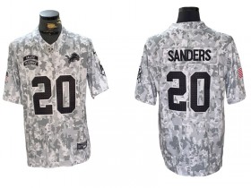 Detroit Lions #20 Barry Sanders Arctic Camo 2024 Salute to Service Limited Jersey