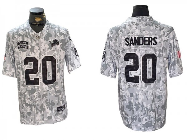 Detroit Lions #20 Barry Sanders Arctic Camo 2024 Salute to Service Limited Jersey Detroit Lions #20 Barry Sanders Arctic Camo 2024 Salute to Service Limited Jersey