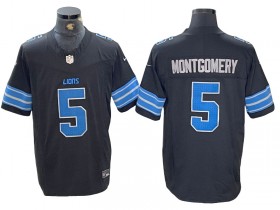 Detroit Lions #5 David Montgomery Black 2024 Vapor F.U.S.E. Limited Jersey