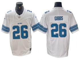 Detroit Lions #26 Jahmyr Gibbs White 2024 Vapor F.U.S.E. Limited Jersey