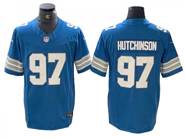 Detroit Lions #97 Aidan Hutchinson Blue 2024 Vapor F.U.S.E. Limited Jersey