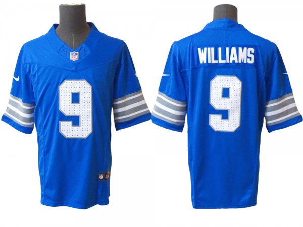 Detroit Lions #9 Jameson Williams Light Blue Vapor F.U.S.E. Limited Jersey