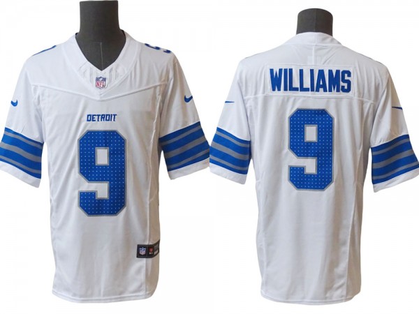 Detroit Lions #9 Jameson Williams White Vapor F.U.S.E. Limited Jersey