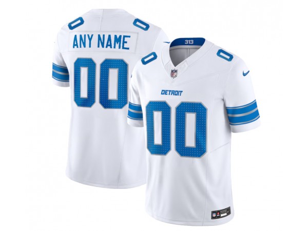 Custom Detroit Lions White Vapor F.U.S.E. Limited Jersey