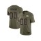 Custom Green Bay Packers Olive 2022 Salute To Service Limited Jersey