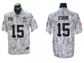 Green Bay Packers #15 Bart Starr Arctic Camo 2024 Salute to Service Limited Jersey