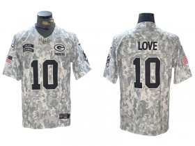 Green Bay Packers #10 Jordan Love Arctic Camo 2024 Salute to Service Limited Jersey