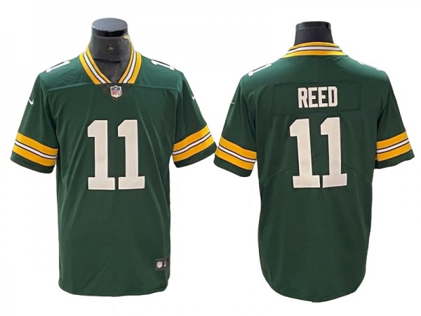 Green Bay Packers #11 Jayden Reed Green Vapor Limited Jersey