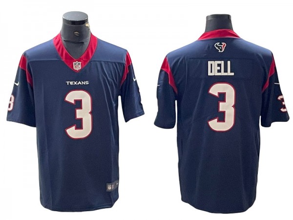 Houston Texans #3 Tank Dell Navy Vapor Limited Jersey