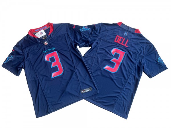 Houston Texans #3 Tank Dell Navy Alternate Vapor F.U.S.E. Limited Jersey