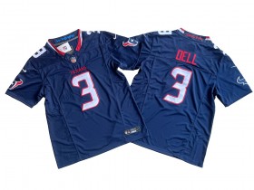 Houston Texans #3 Tank Dell Navy Vapor F.U.S.E. Limited Jersey