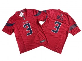 Houston Texans #3 Tank Dell Red Vapor F.U.S.E. Limited Jersey