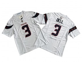 Houston Texans #3 Tank Dell Whtie Vapor F.U.S.E. Limited Jersey