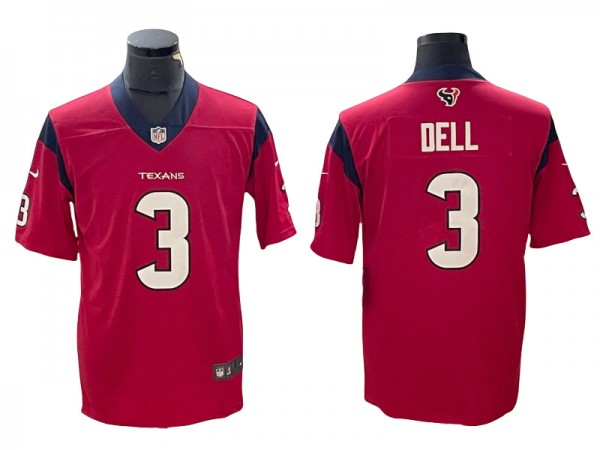 Houston Texans #3 Tank Dell Red Vapor Limited Jersey