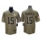 Kansas City Chiefs #15 Patrick Mahomes 2022 Olive Salute To Service Limited Jersey