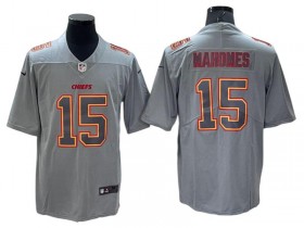 Kansas City Chiefs #15 Patrick Mahomes Gray Atmosphere Jersey