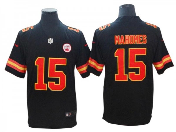 Kansas City Chiefs #15 Patrick Mahomes Black Vapor Limited Jersey