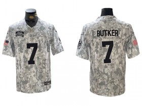 Kansas City Chiefs #7 Harrison Butker Arctic Camo 2024 Salute to Service Limited Jersey