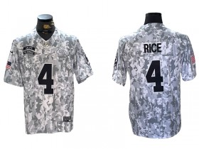 Kansas City Chiefs #4 Rashee Rice Arctic Camo 2024 Salute to Service Limited Jersey