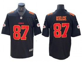 Kansas City Chiefs #87 Travis Kelce Black Fashion Limited Jersey