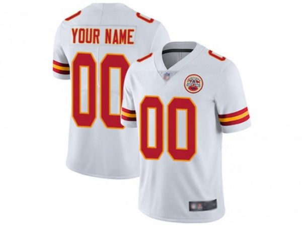 Custom Kansas City Chiefs White Vapor Limited Jersey