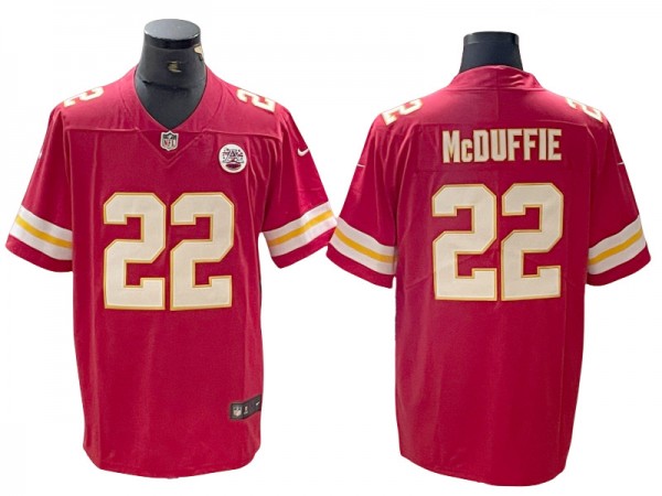 Kansas City Chiefs #22 Trent McDuffie Red Vapor Limited Jersey