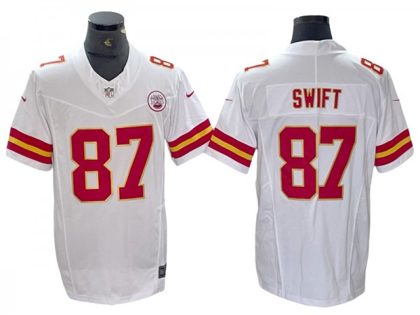 Kansas City Chiefs #87 Taylor Swift White Vapor F.U.S.E. Limited Jersey