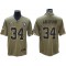 Las Vegas Raiders #34 Bo Jackson 2022 Olive Salute To Service Limited Jersey