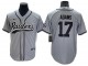 Las Vegas Raiders #17 Davante Adams Baseball Jersey - Black/Gray/White/Olive