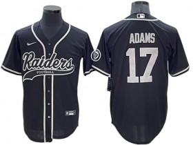 Las Vegas Raiders #17 Davante Adams Baseball Jersey - Black/Gray/White/Olive