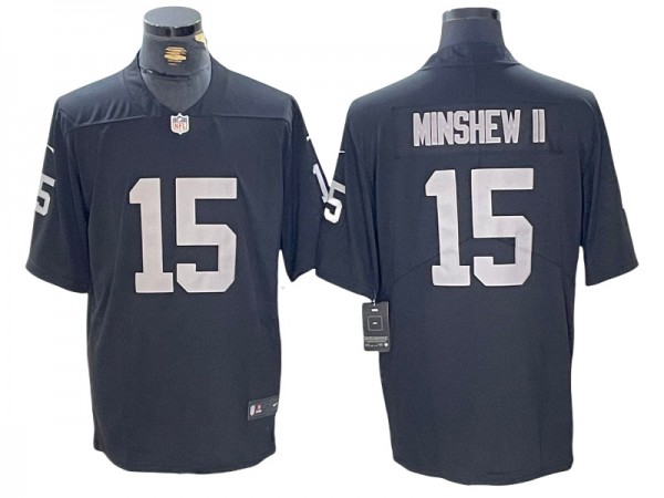 Las Vegas Raiders #15 Gardner Minshew Black Vapor Limited Jersey