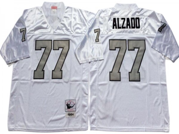 M&N Raiders #77 Lyle Martin Alzado White-Gray Legacy Jersey