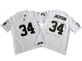 Las Vegas Raiders #34 Bo Jackson White Vapor F.U.S.E. Limited Jersey