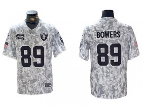 Las Vegas Raiders #89 Brock Bowers Arctic Camo 2024 Salute to Service Limited Jersey