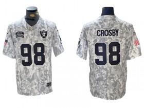 Las Vegas Raiders #98 Maxx Crosby Arctic Camo 2024 Salute to Service Limited Jersey